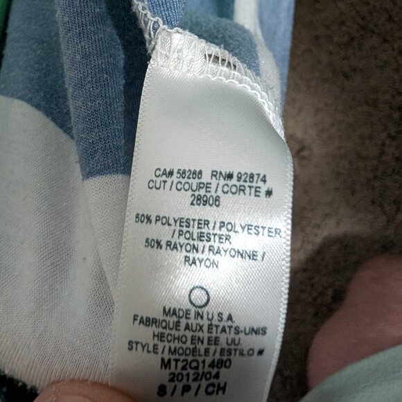 Mens Small Splendid Mills Striped T-Shirt - Picture 3 of 3